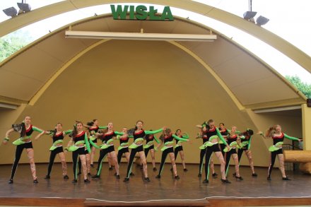 Formacje taneczne pokazujące układy taneczne